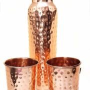 COPPER BOTTLE WITH GLASS 2