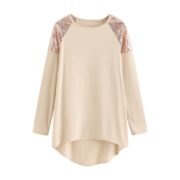 beige sequin patch