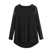 black sequin patch